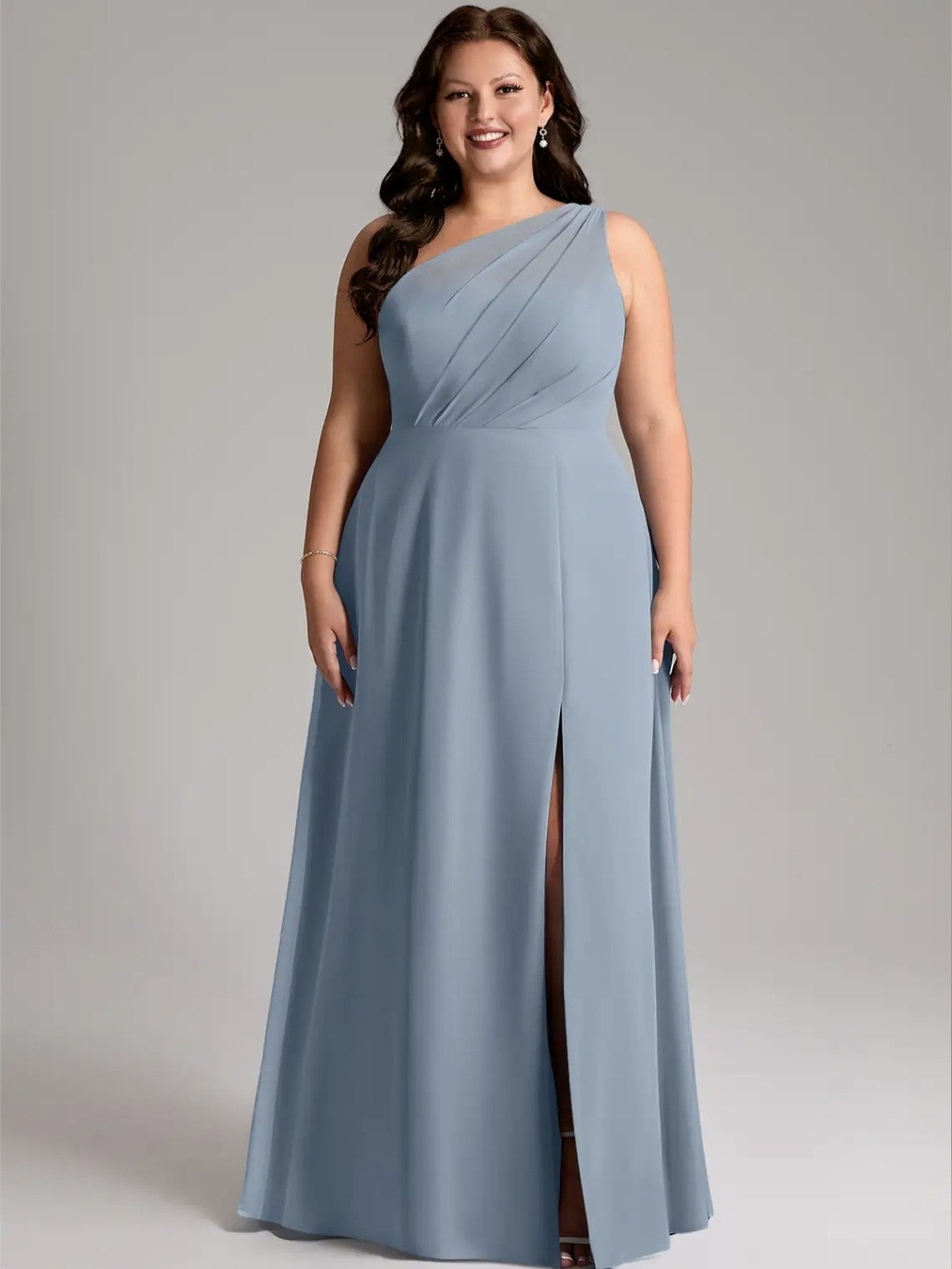 Azazie Custom Size Dusty Blue Phaedra